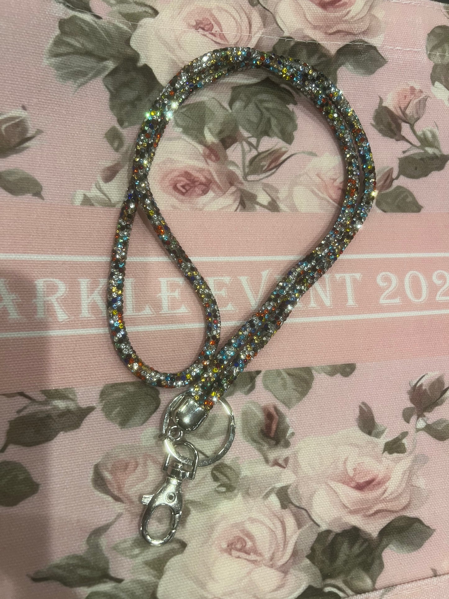 2024 Multi-Colored Rhinestone Lanyard