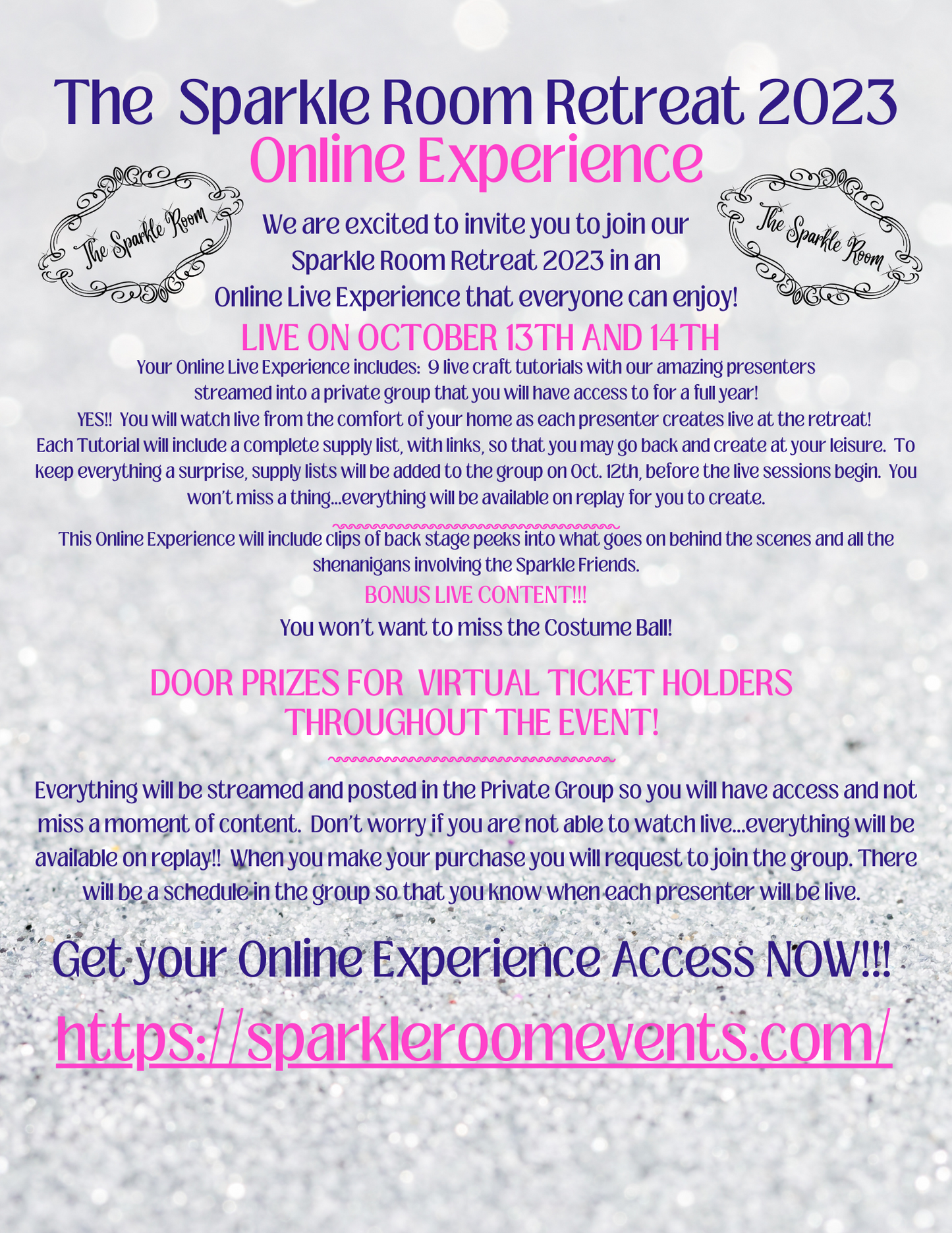 The Sparkle Room Retreat 2023 Online Experience